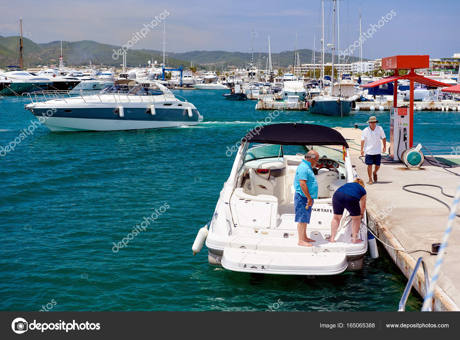 Cepsa Floating fuel station in Stock Editorial Photo © amoklv