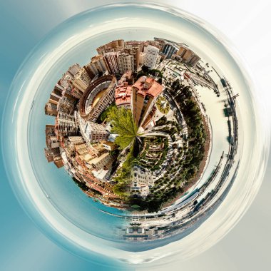 Panoramik Malaga Arena (La Malagueta) ve liman. İspanya