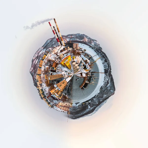 Lilla planet 360 graders sfär — Stockfoto