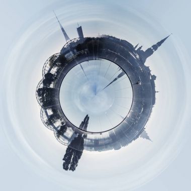 Panorama şehrin Riga, Letonya