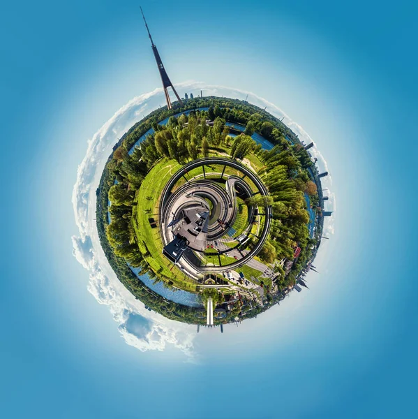 Panorama şehrin Riga, Letonya