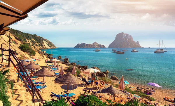 Cala d'Hort plaj. Ibiza Adası