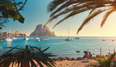 Cala d'Hort plaj. Ibiza Adası