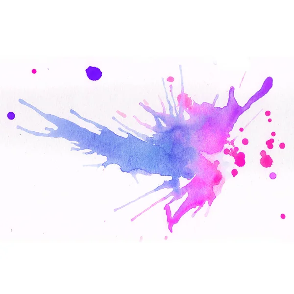 Colorful watercolor splashes over white background — Stock Photo, Image