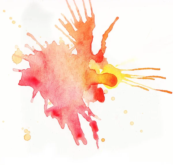 Colorful watercolor splashes over white background — Stock Photo, Image