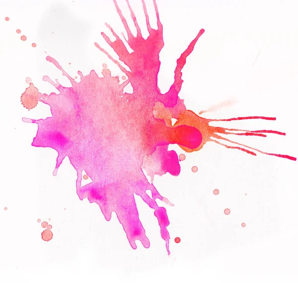 Colorful watercolor splashes over white background — Stock Photo, Image