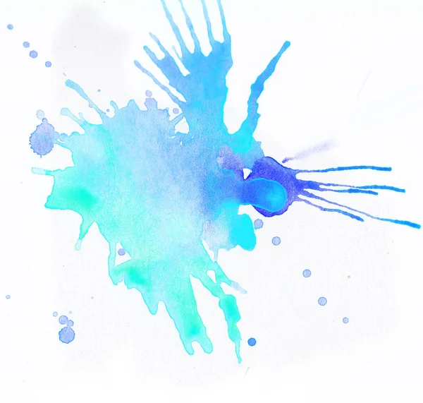 Colorful watercolor splashes over white background — Stock Photo, Image