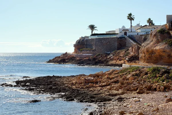 Rocky coastline of Cabo Roig. Costa Blanca. Spain — Stock Photo, Image