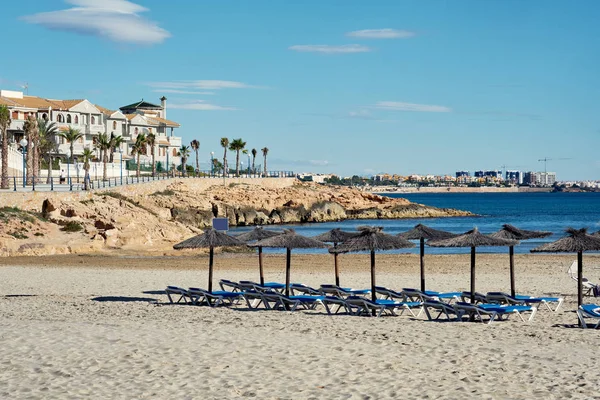 Playa vacía de Cabo Roig en otoño. Costa Blanca. España —  Fotos de Stock