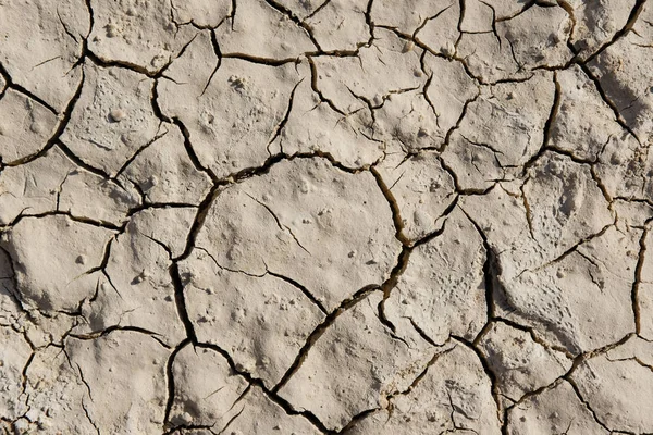 Textur von trockenem Land aus nächster Nähe — Stockfoto