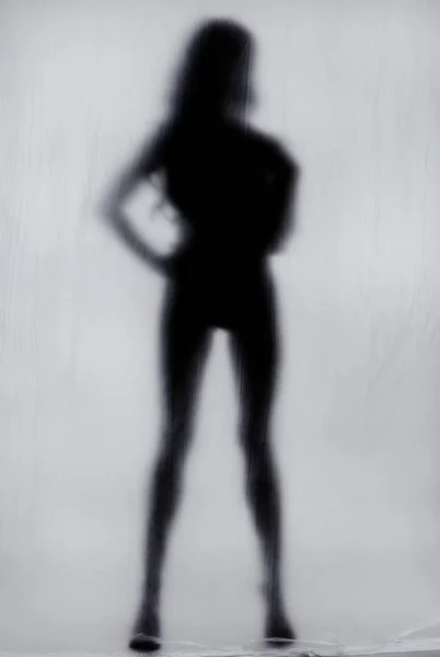 Silhueta de uma mulher nua — Fotografia de Stock