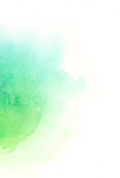 Tle akwarela. Kolory zielony, turkusowy i niebieski — Zdjęcie stockowe