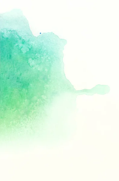 Tle akwarela. Kolory zielony, turkusowy i niebieski — Zdjęcie stockowe