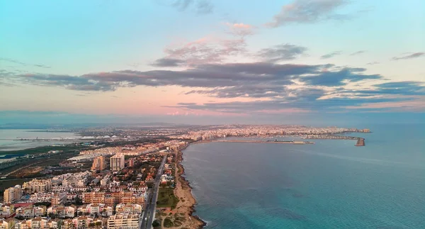 Luftbild Vogelperspektive Torrevieja Stadtbild — Stockfoto