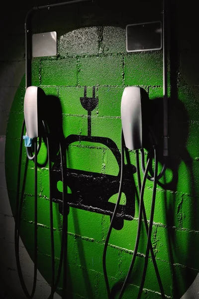 Electric vehicle charging station — Stock Photo, Image