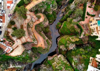 Aerial photo of breathtaking Ronda village