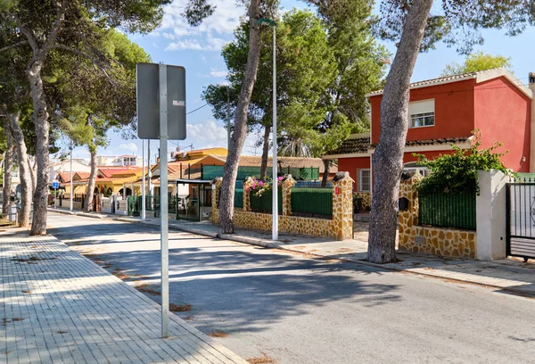 La Marina empty street and road, coastal village — Stock Photo, Image