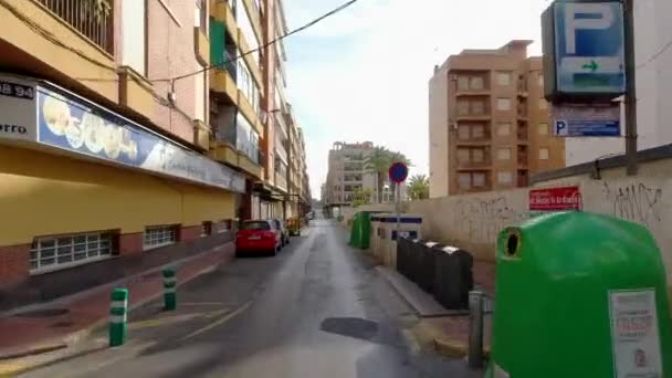 Torrevieja Ισπανία Μαρτίου 2020 Άδειος Αστικός Δρόμος Χωρίς Αυτοκίνητα Χερσαία — Αρχείο Βίντεο