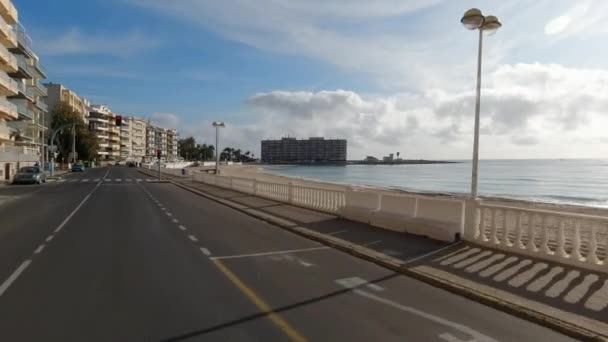 Торревьеха Испания Марта 2020 Года Пустое Шоссе Городские Дороги Машин — стоковое видео