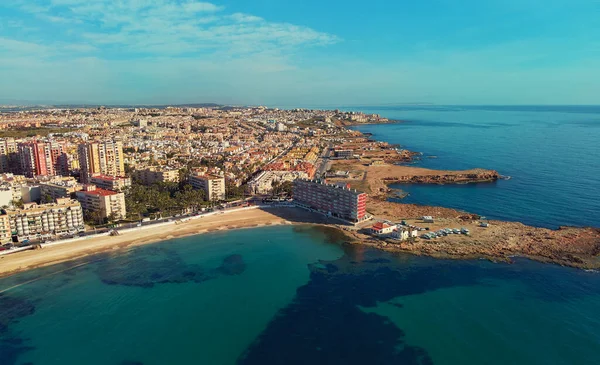 Vista Aérea Lejana Costa Los Locos Punto Vista Drones Tranquilo —  Fotos de Stock