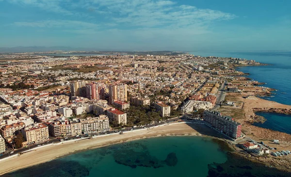 Panorama Aérien Lointain Littoral Los Locos Point Vue Des Drones — Photo