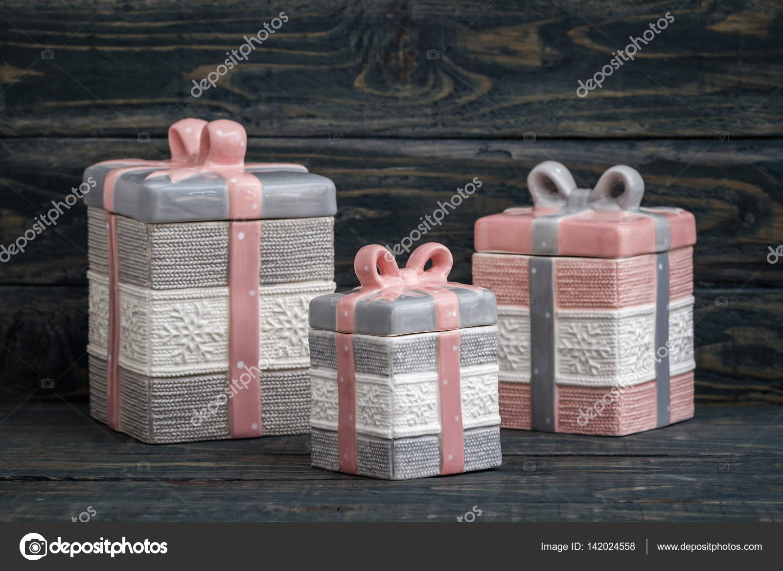 Gray And Pink Cute Decorative Ceramic Jars Stock Photo C Hskoken