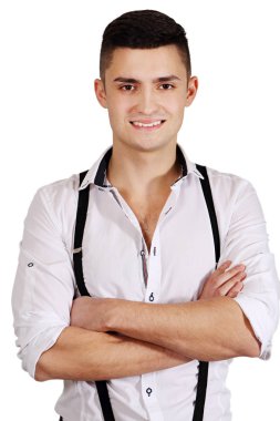 Pantolon askılı adam.