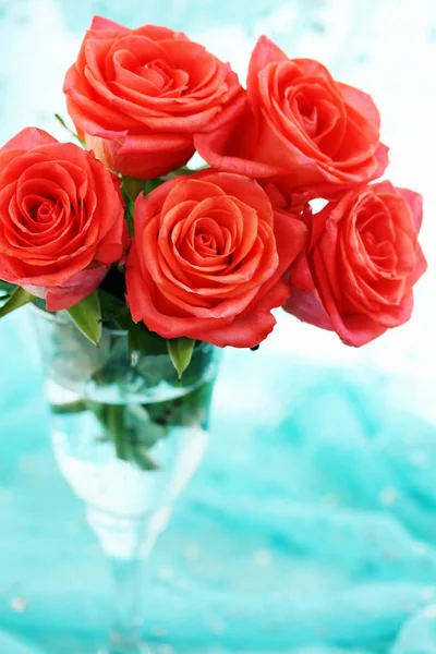 Five orange roses — Stock Photo, Image