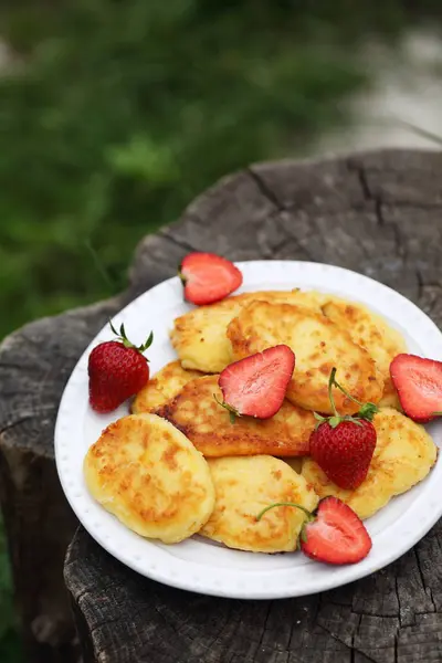 Panqueques de requesón — Foto de Stock