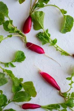 Uzun organik turp, yakın çekim