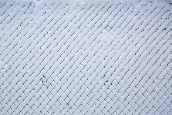 Cerca coberta de neve — Fotografia de Stock