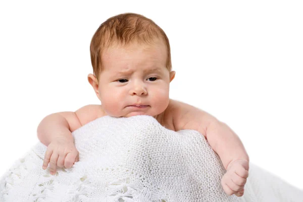 Bebé sobre un fondo blanco —  Fotos de Stock