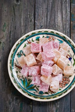 rahat lokum, üstten görünüm