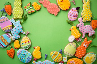 Çerçeve gadget'lar yeşil bir arka plan