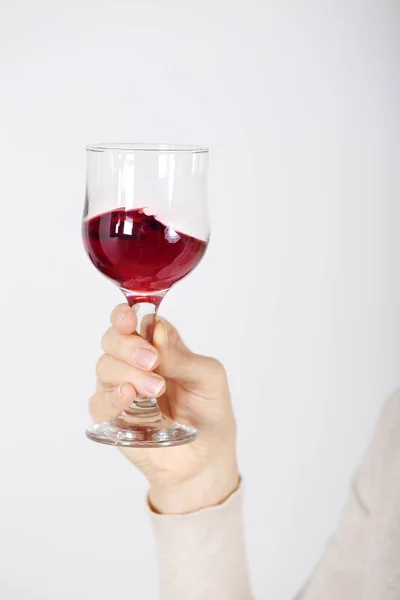 Червоне вино в склянці — стокове фото