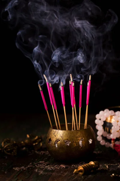 Aroma Sticks Zur Energetischen Reinigung Des Raumes Reiki Konzept — Stockfoto