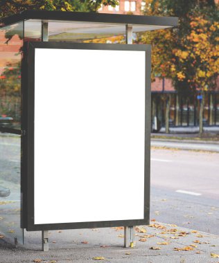 şehir otobüs istasyonu boş Pano