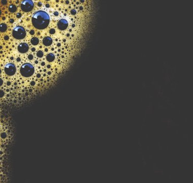 Taze köpüklü kahve yakın çekim