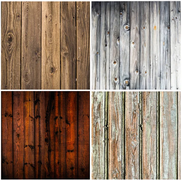 Wood textures collage — Stock Photo, Image