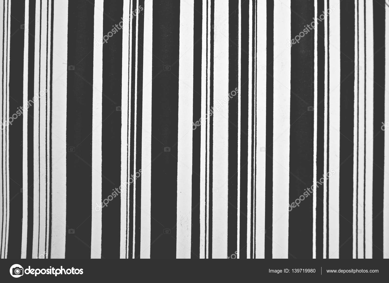Abstract vertical black and white painted stripes Stock Photo by