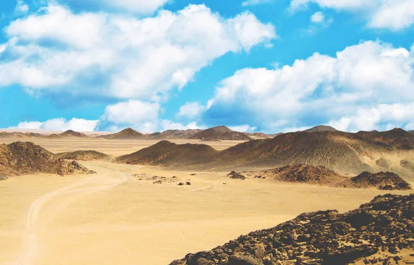 Deserto de areia e dunas — Fotografia de Stock