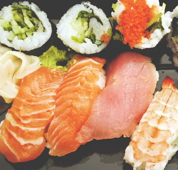 Fresh sushi close up — Stock Photo, Image