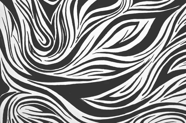 Abstracte zwarte en witte swirl achtergrond — Stockfoto