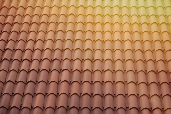 Roof tiles with sun light — Stock Photo, Image