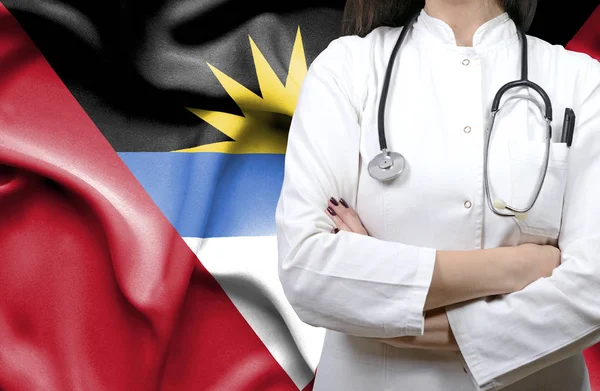 Imagen Conceptual Del Sistema Nacional Salud Antigua Barbuda —  Fotos de Stock