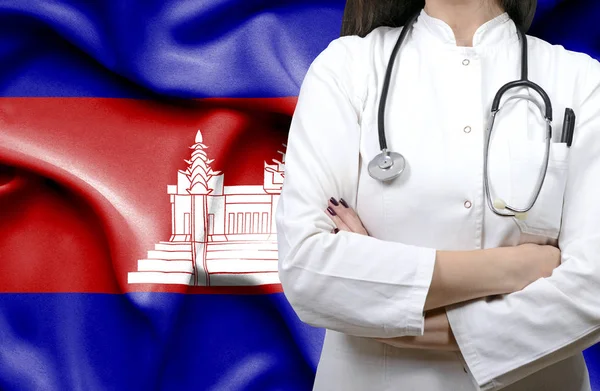 カンボジアの国民医療制度の概念図 — ストック写真