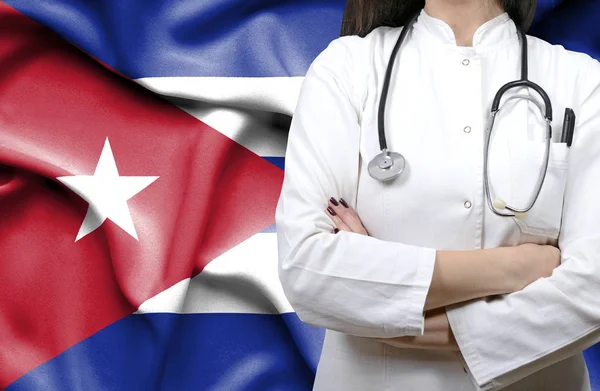 Imagen Conceptual Del Sistema Nacional Salud Cuba — Foto de Stock