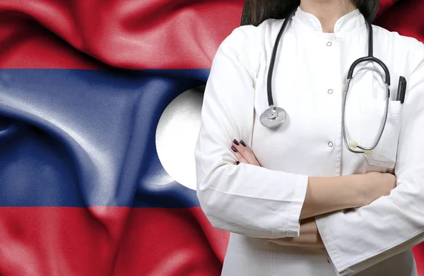 Imagen Conceptual Del Sistema Nacional Salud Laos — Foto de Stock