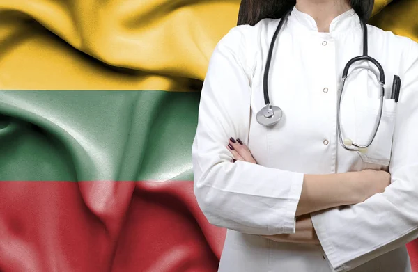 Obraz Koncepcyjny Krajowego Systemu Opieki Zdrowotnej Litwie — Zdjęcie stockowe
