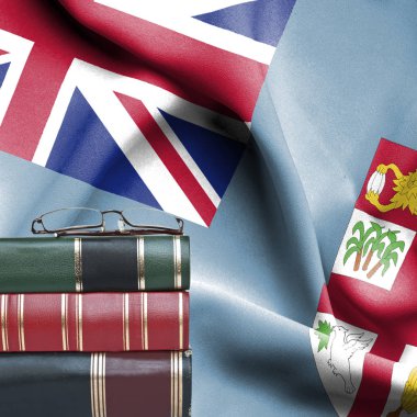 Eğitim kavramı - kitap ve Okuma gözlükleri N karşı yığını